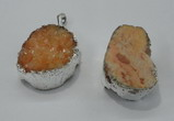 NGP1007 25*35mm - 35*45mm freeform druzy agate beads pendant