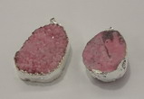 NGP1008 25*35mm - 35*45mm freeform druzy agate beads pendant