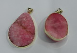 NGP1020 25*35mm - 35*45mm freeform druzy agate beads pendant