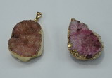 NGP1026 25*35mm - 35*45mm freeform druzy agate beads pendant