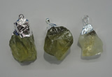 NGP1086 20*30mm - 25*50mm nuggets yellow quartz pendants