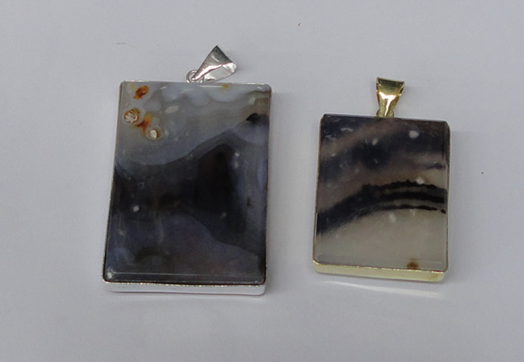 NGP1156 25*35mm - 40*50mm freeform montana agate pendants