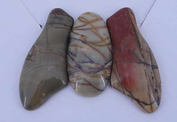 NGP12 Picasso jasper gemstone pendants set jewelry wholesale