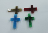 NGP1216 35*55mm cross agate gemstone pendants wholesale