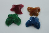 NGP1218 45*48mm carved butterfly agate gemstone pendants wholesale