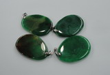 NGP1229 35*50mm - 45*55mm freeform agate pendants with brass setting