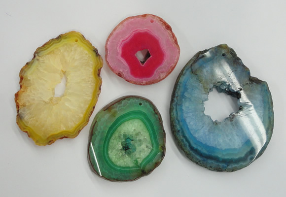 NGP1276 45*55mm - 70*90mm freeform agate gemstone pendants wholesale