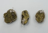 NGP1320 30*40mm - 45*55mm freeform agate pendants with brass setting