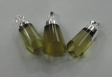 NGP1352 15*30mm - 18*40mm faceted nuggets lemon quartz pendants