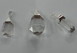 NGP1356 15*30mm - 20*35mm faceted nuggets white crystal pendants