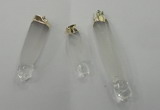 NGP1359 10*45mm - 15*75mm carved white crystal pendants