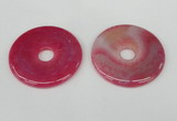 NGP1371 7*50mm - 8*55mm donut agate gemstone pendants