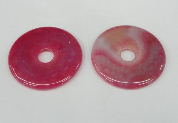 NGP1371 7*50mm - 8*55mm donut agate gemstone pendants