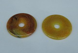 NGP1372 7*50mm - 8*55mm donut agate gemstone pendants