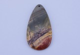 NGP144 2pcs 30*60mm teardrop picasso jasper gemstone pendants