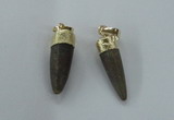 NGP1453 6*20mm - 9*30mm bullet agate gemstone pendants wholesale