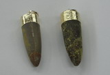 NGP1455 11*35mm - 13*45mm bullet agate gemstone pendants wholesale