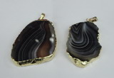 NGP1463 35*45mm - 45*55mm freeform botswana agate pendants