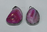 NGP1485 30*45mm - 40*50mm freeform plated druzy agate pendants