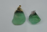 NGP1503 20*30mm - 25*50mm nuggets green fluorite pendants