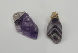 NGP1504 20*30mm - 25*50mm nuggets amethyst gemstone pendants