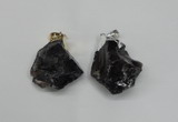 NGP1505 20*30mm - 25*50mm nuggets smoky quartz pendants