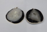 NGP1525 50*55mm - 55*60mm freeform druzy agate pendants