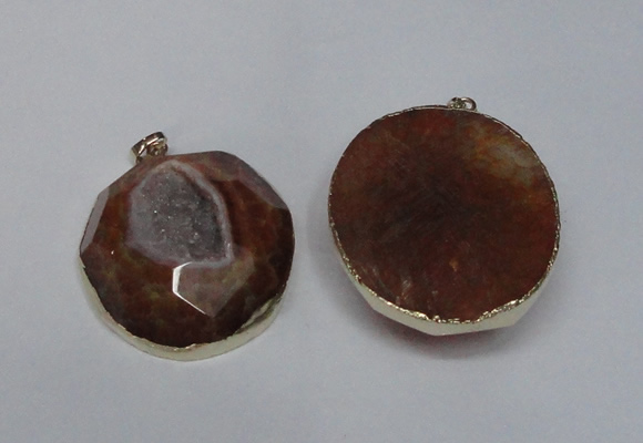 NGP1526 50*55mm - 55*60mm freeform druzy agate pendants