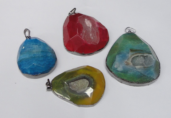 NGP1534 40*50mm - 50*60mm freeform druzy agate pendants