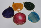 NGP1535 45*55mm - 50*60mm freeform agate gemstone pendants