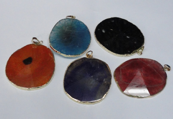 NGP1537 45*55mm - 50*60mm freeform agate gemstone pendants