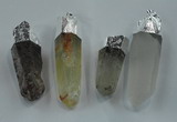 NGP1549 15*45mm - 20*65mm faceted nuggets mixed quartz pendants