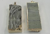 NGP1556 20*50mm - 22*50mm rectangle druzy agate pendants