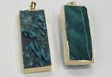 NGP1558 20*50mm - 22*50mm rectangle druzy agate pendants