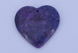 NGP159 2pcs 40*40mm heart kunzite gemstone pendants jewelry