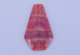 NGP166 2pcs 35*60mm dyed rhodochrosite gemstone pendants