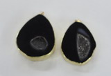 NGP1661 40*50mm - 45*55mm freeform druzy agate pendants