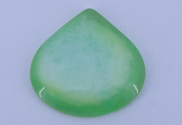 NGP169 2pcs 45*45mm heart dyed white jade gemstone pendants