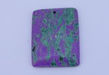 NGP171 2pcs 34*44mm rectangle lapis & malachite gemstone pendants