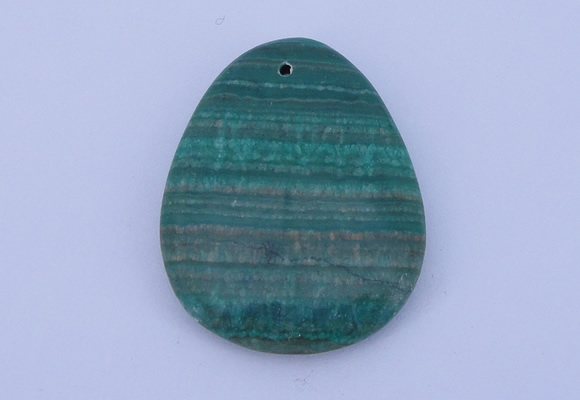 NGP175 2pcs 32*42mm teardrop synthetic malachite gemstone pendants