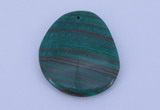 NGP177 2pcs 40*48mm freeform synthetic malachite gemstone pendants