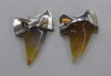 NGP1778 35*45mm - 38*55mm teeth-shaped agate gemstone pendants