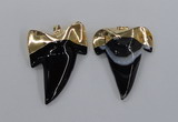 NGP1779 35*45mm - 38*55mm teeth-shaped agate gemstone pendants