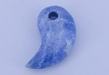 NGP178 2pcs 10*20*35mm dyed blue lace agate gemstone pendants