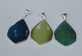 NGP1793 25*40mm freeform agate gemstone pendants wholesale