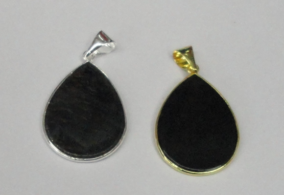 NGP1799 25*35mm flat teardrop agate gemstone pendants wholesale