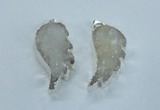 NGP1821 18*35mm - 20*40mm wing-shaped druzy agate pendants