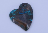 NGP183 40*45mm heart chrysocolla gemstone pendant jewelry