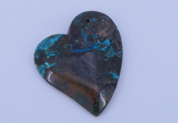 NGP183 40*45mm heart chrysocolla gemstone pendant jewelry