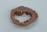 NGP1832 45*55mm - 55*60mm donut plated druzy agate pendants